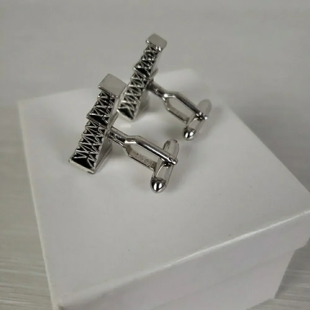 Vintage Swank Cufflinks Tie Clips Pins Silver Gold Tone Tigers Eye Jade Mens